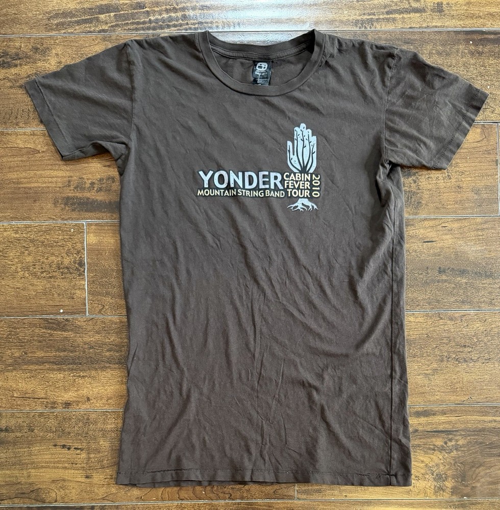 Alternative Yonder Mountain String Band Cabin Fever Tour 2010 T-Shirt Brown XL