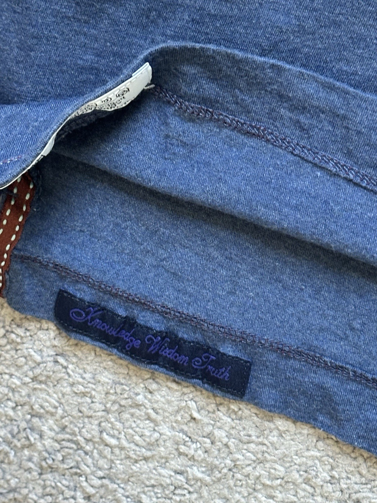 Robert Graham Mens Blue Cotton Knit Embroidered Logo Tee Classic XL gallery