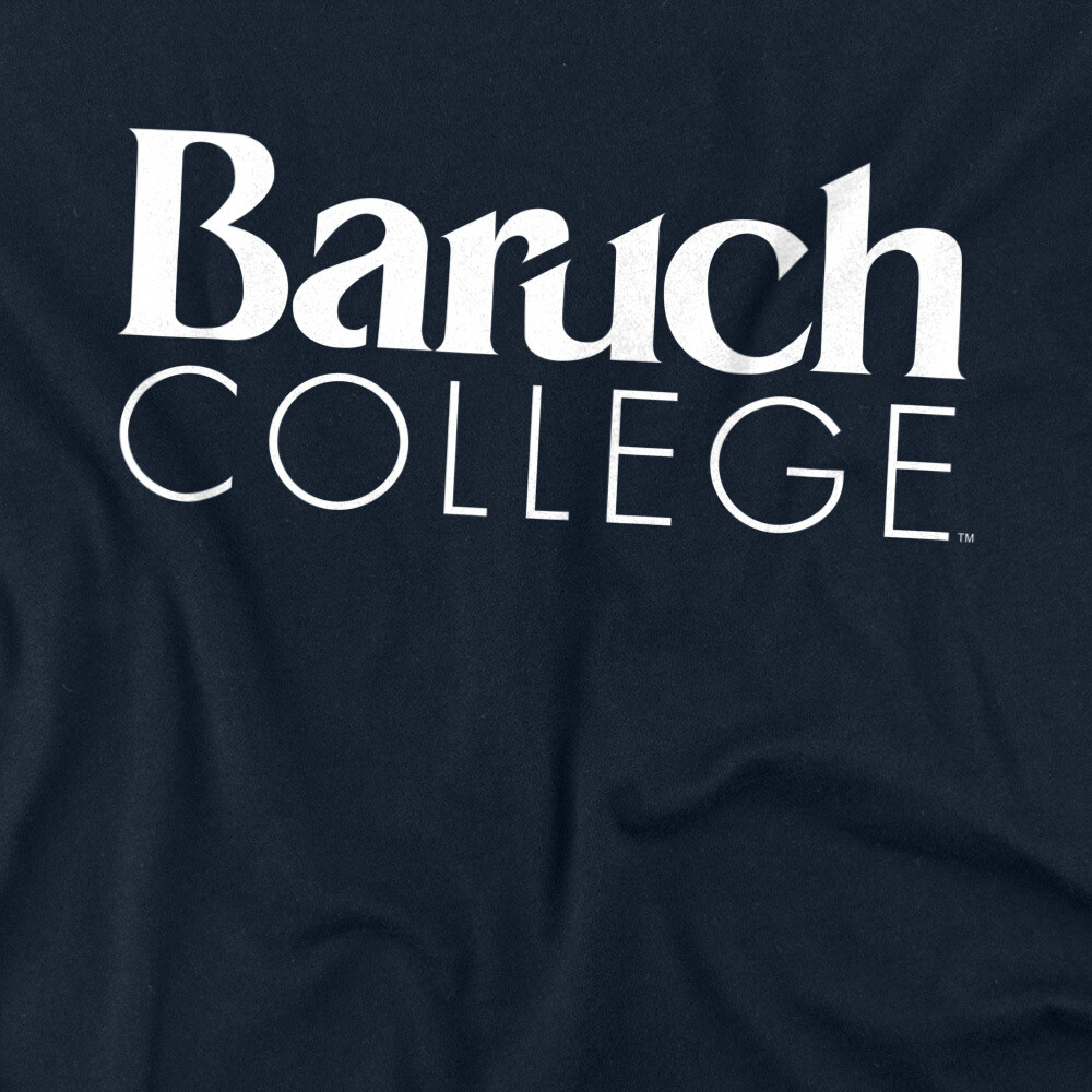 Baruch College Adult T-Shirt Stacked, Navy, S-5XL gallery
