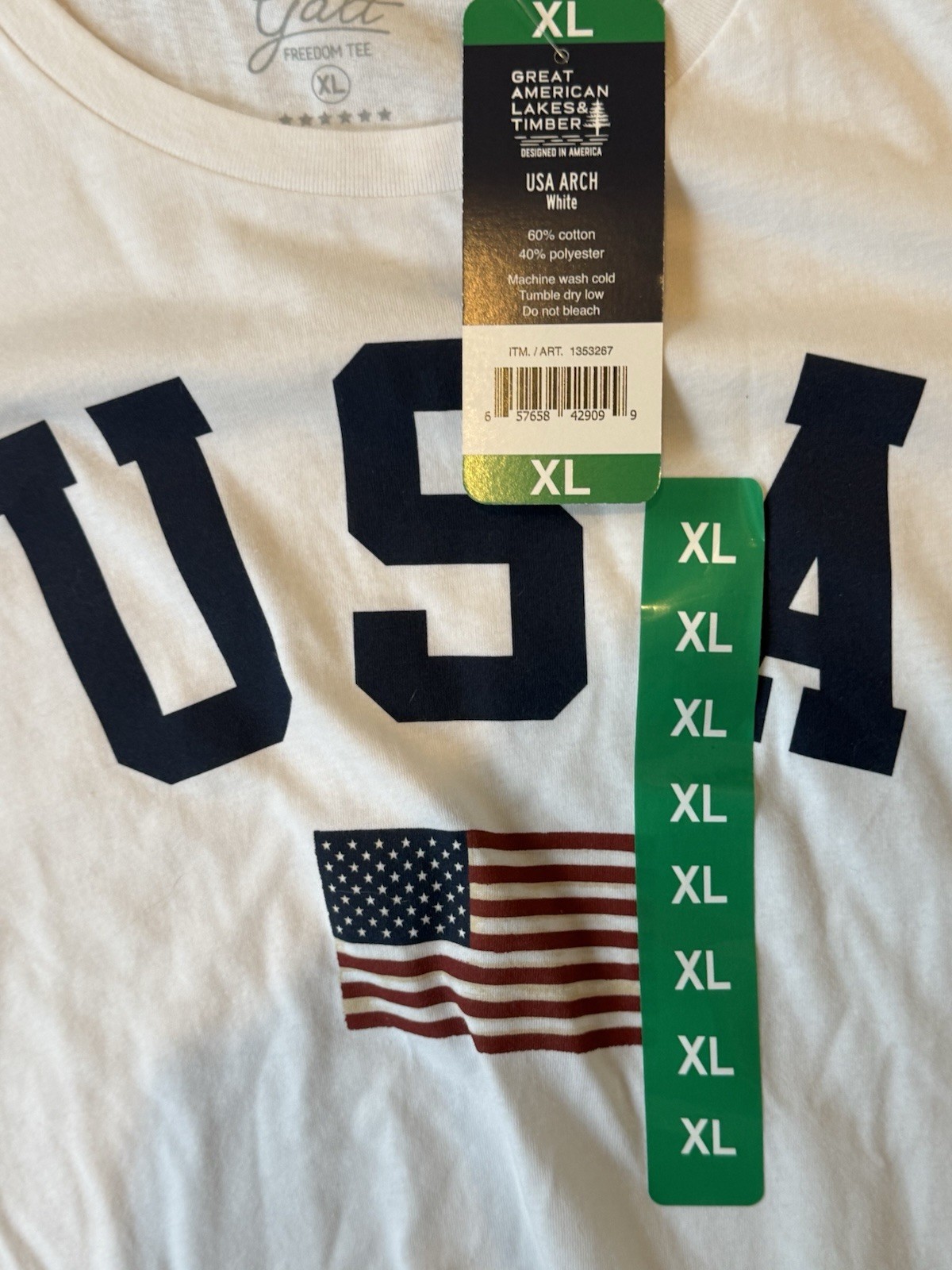 Galt Freedom Women's Short Sleeve USA Flag Tee Shirt T Shirt XL gallery