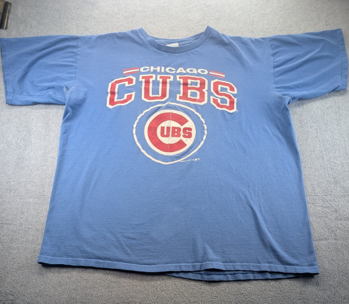 VTG Artex 1990 Chicago Cubs T-Shirt Mens XL Blue Made In USA Cotton Single Stitc gallery