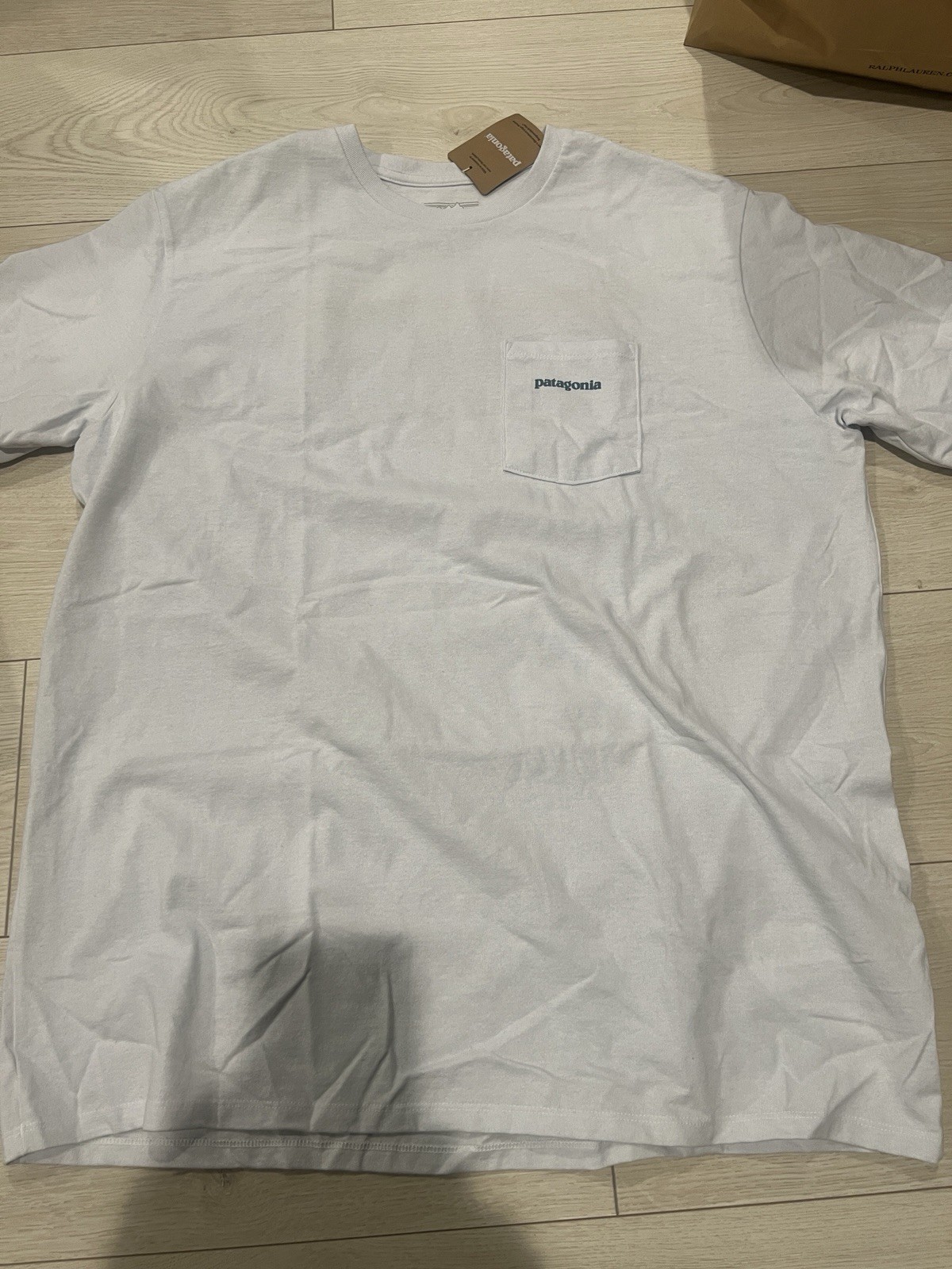 Patagonia Mens Boardshort Logo Responsibili-Tee Pocket T-Shirt Mens L White gallery