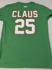 Under Armour Claus 25 Graphic Jersey Style Christmas T-Shirt Men’s Green Tee M