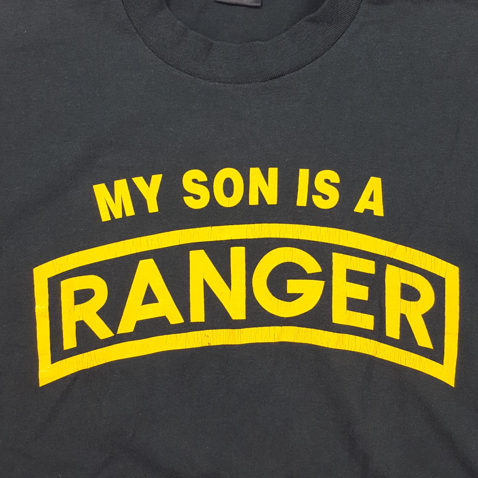 Vintage US Army Ranger Son Men's Size XL Black USA Made Military Retro T Shirt gallery