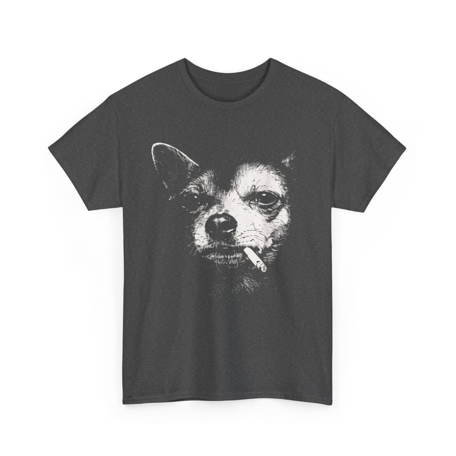 Dog Smoking Cigarette Funny Chihuahua Meme T-Shirt gallery