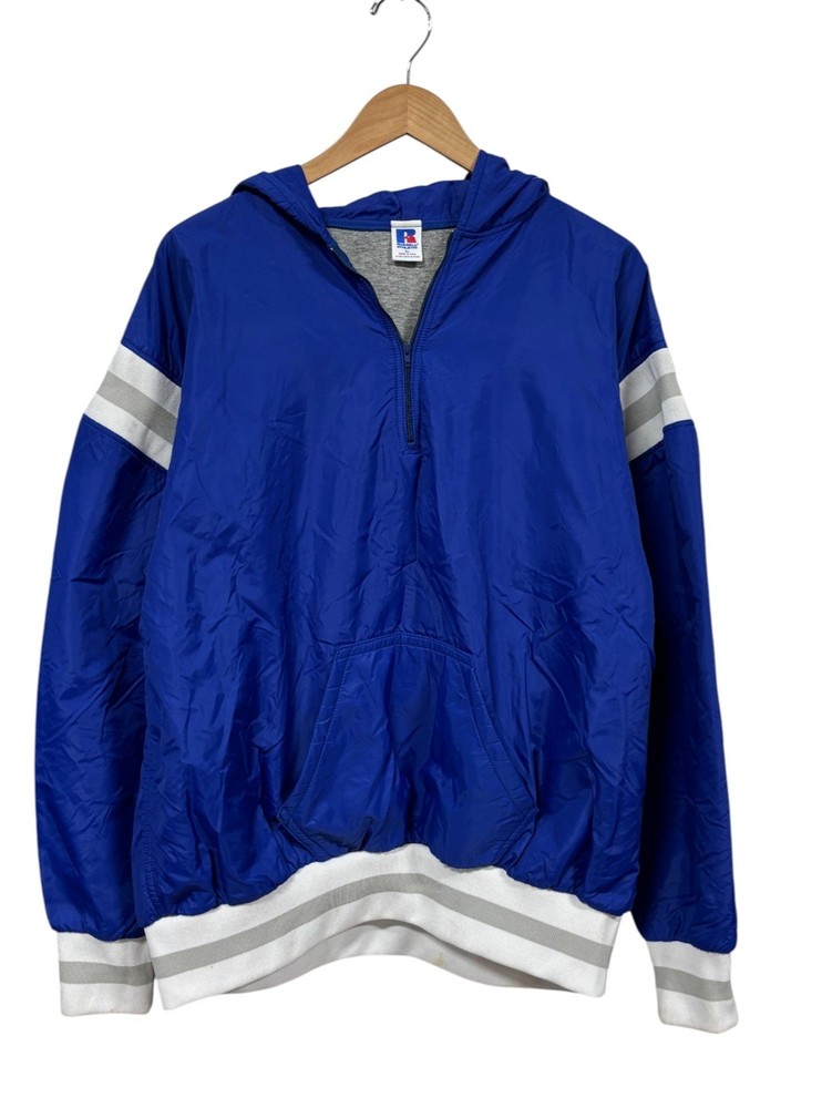 Vintage 90’s Russell Athletic Blue Quarter Zip Hoodie Size XL