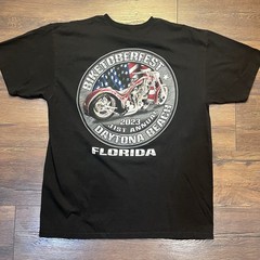 SUNA Heavy Weight Motorcycle Graphic T-Shirt Black Biketoberfest Daytona XL