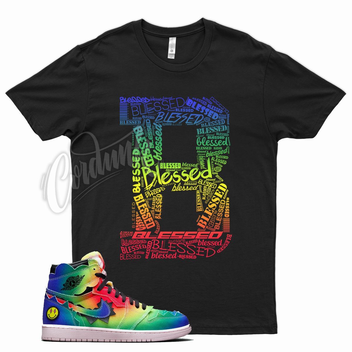 BE BLESSED T Shirt for J1 1 J Balvin Tie Dye Rainbow Be true Multi Color