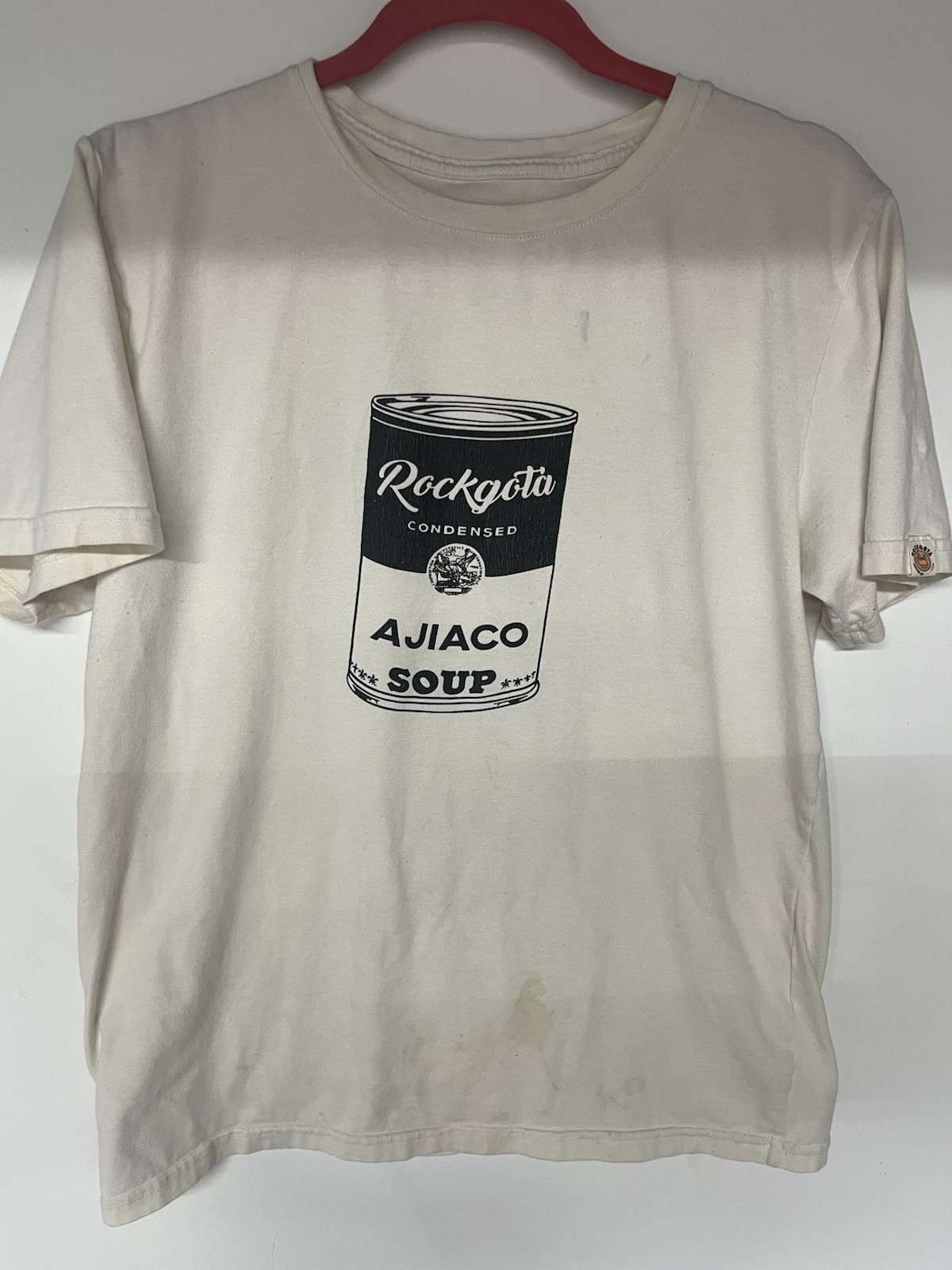 Rockgota Ajiaco Soup Graphic T-Shirt Cream Short Sleeve Tee gallery