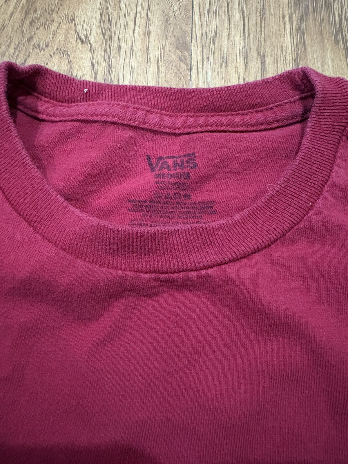 Vans Off The Wall Great Wall Of China Short Sleeve Red Men's T-Shirt Size Medium gallery