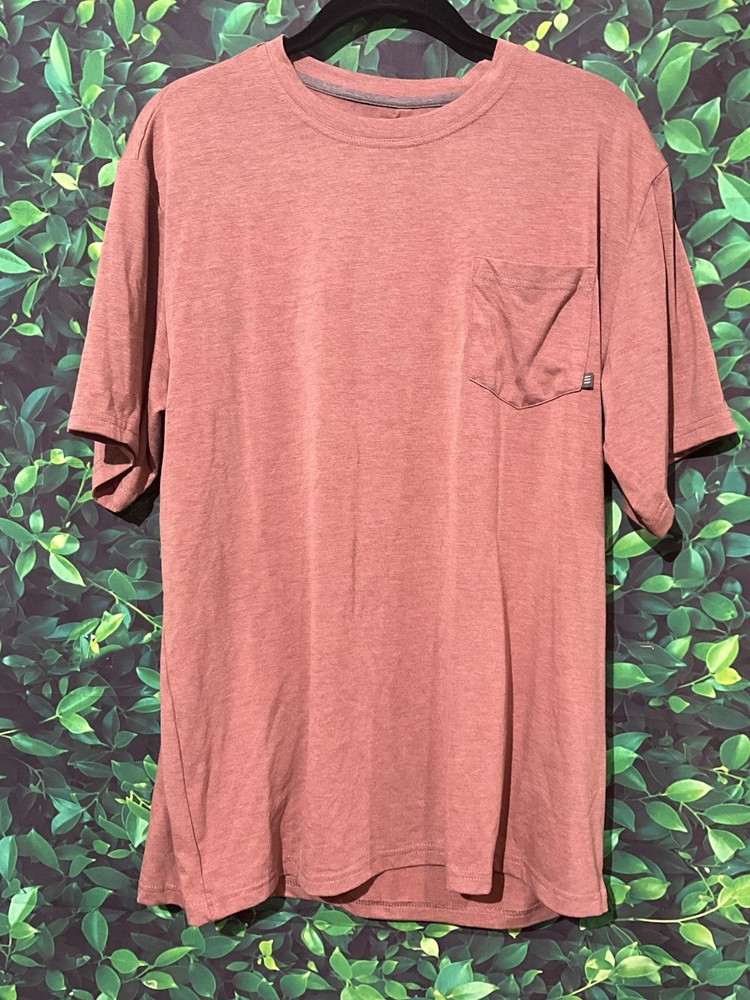 Free Fly Men’s Bamboo Flex Pocket Tee Shirt Heather Brick M