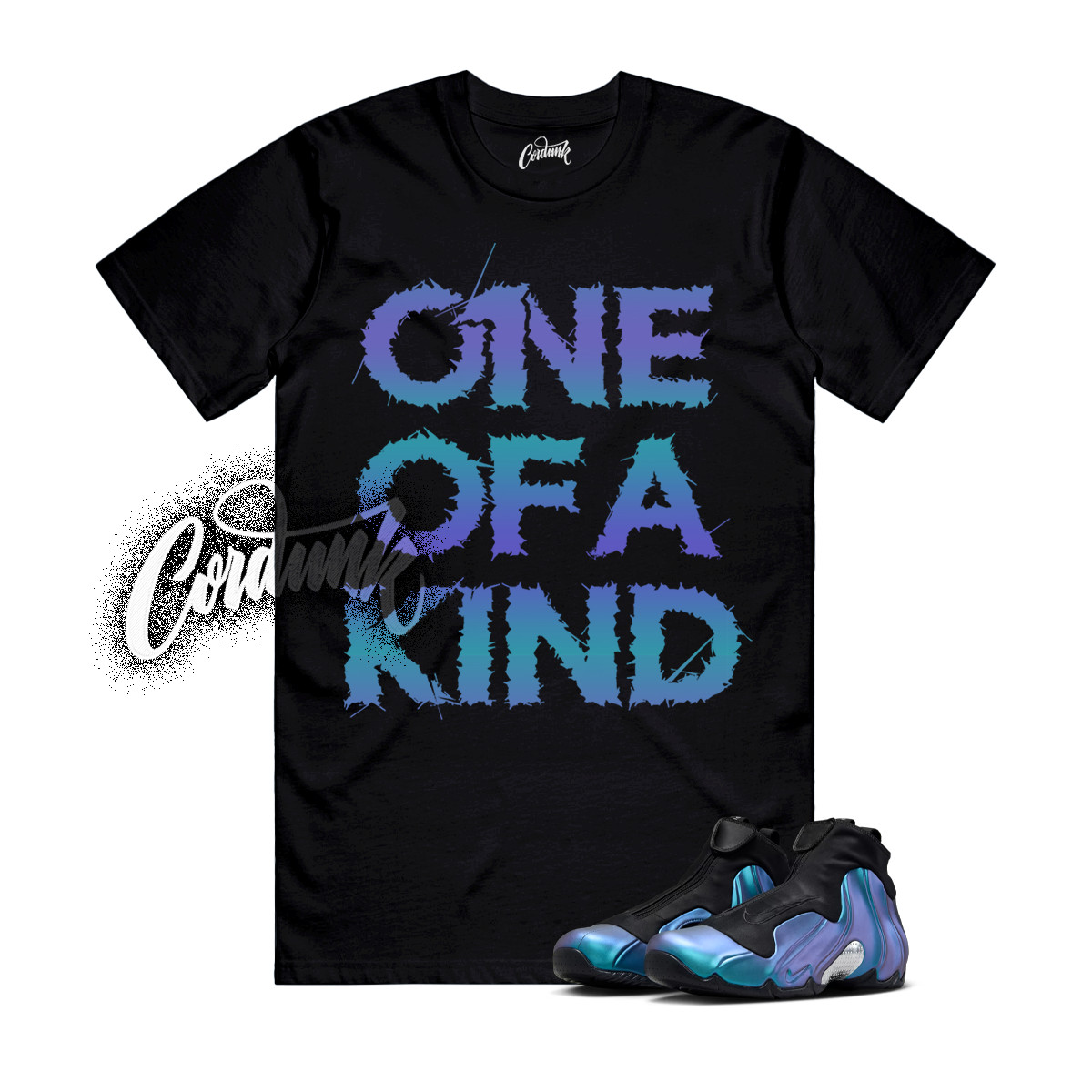 Flightposite Dusty Cactus Persian Violet Metallic Silver T Shirt Match 1OAK