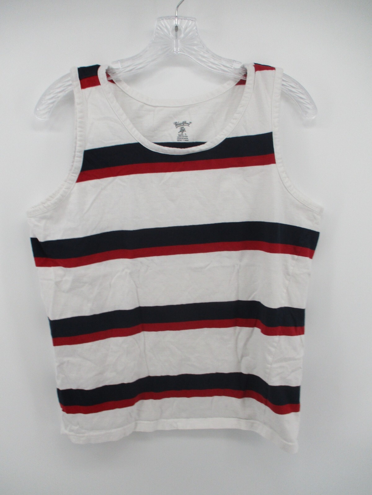 Blue Gear Small Sleeveless Scoop Neck Striped Tank 100% Cotton gallery