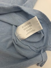 Eddie Bauer Henley Men Large Graphic Print Logo Blue.#44264