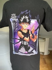 Yu Yu Hakusho Crunchyroll Unisex TShirt Black Graphic Hiei Dark Flame Slim Small