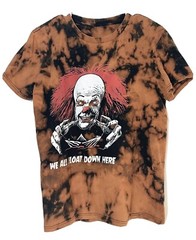 Stephen King IT “We All Float Down Here” Acid Wash Men Horror T-Shirt S 1 of 1