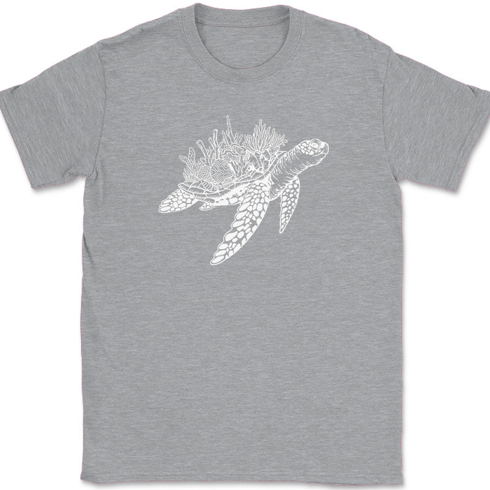 Turtle Coral Shell T-Shirt Funny Humor Novelty Tee gallery
