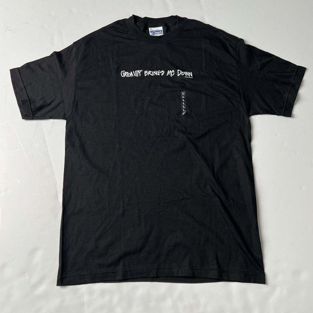 Vintage 2001 Trevco Gravity Brings Me Down Discovery Channel T-Shirt Large