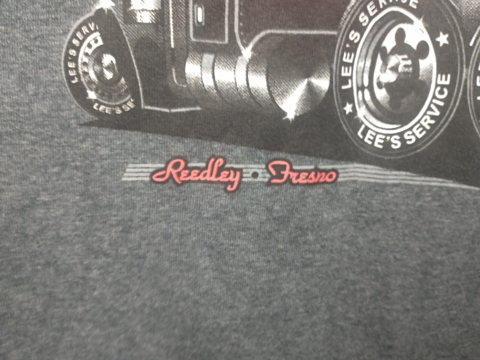 LEES TIRE SERVICE FRESNO REEDLEY CONVENTIONAL TRUCK T SHIRT GRAY 2XL gallery