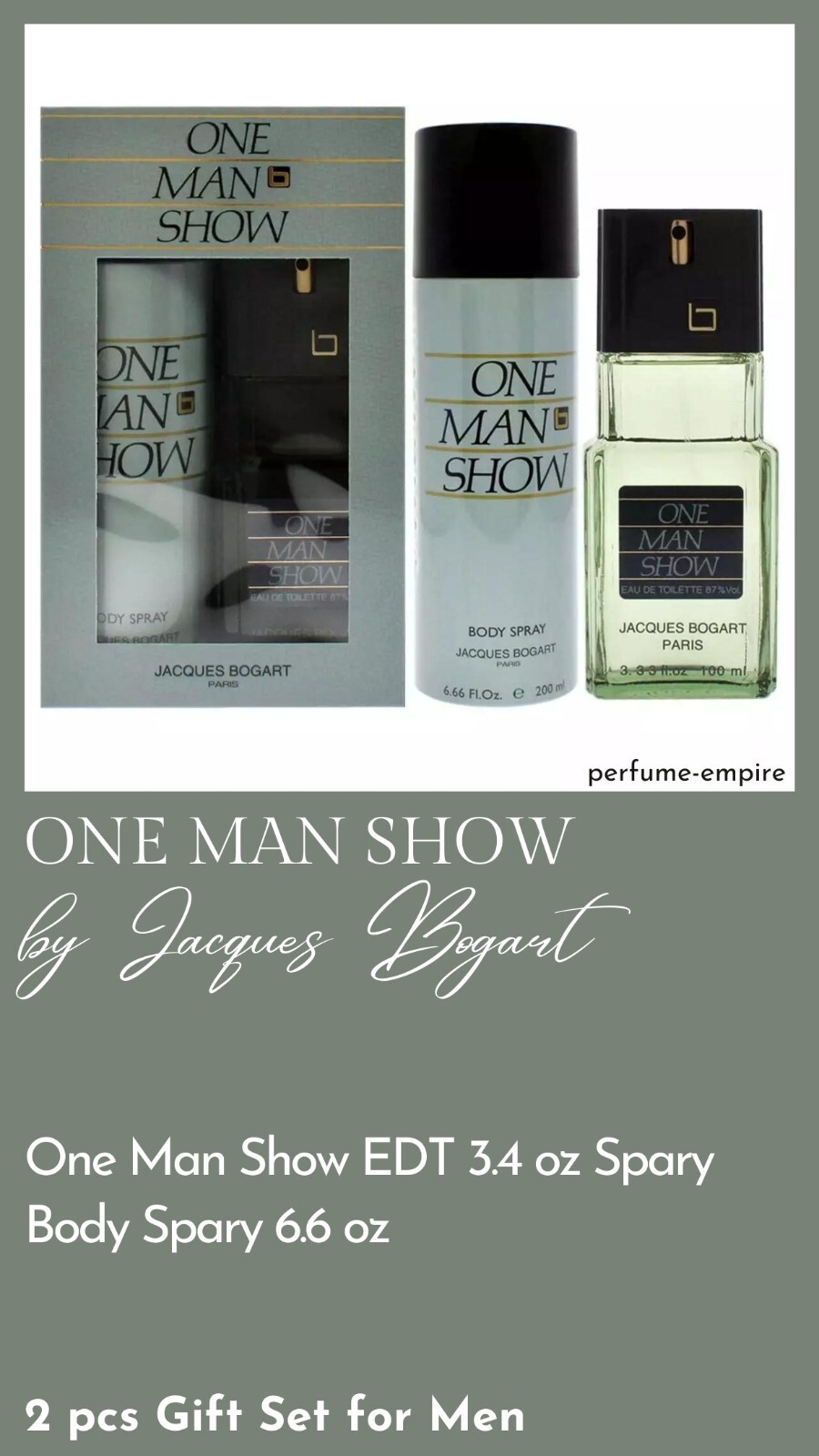 One Man Show by Jacques Bogart for Men 2 pcs Gift Set New in Box