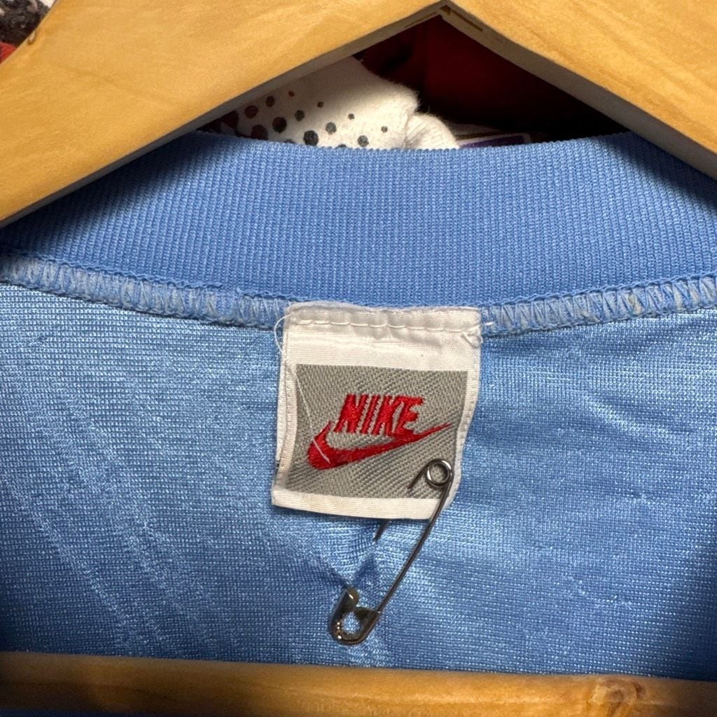 Vintage 90s Nike Air Max AOP Distressed Shiny Mesh Rugby Tee gallery