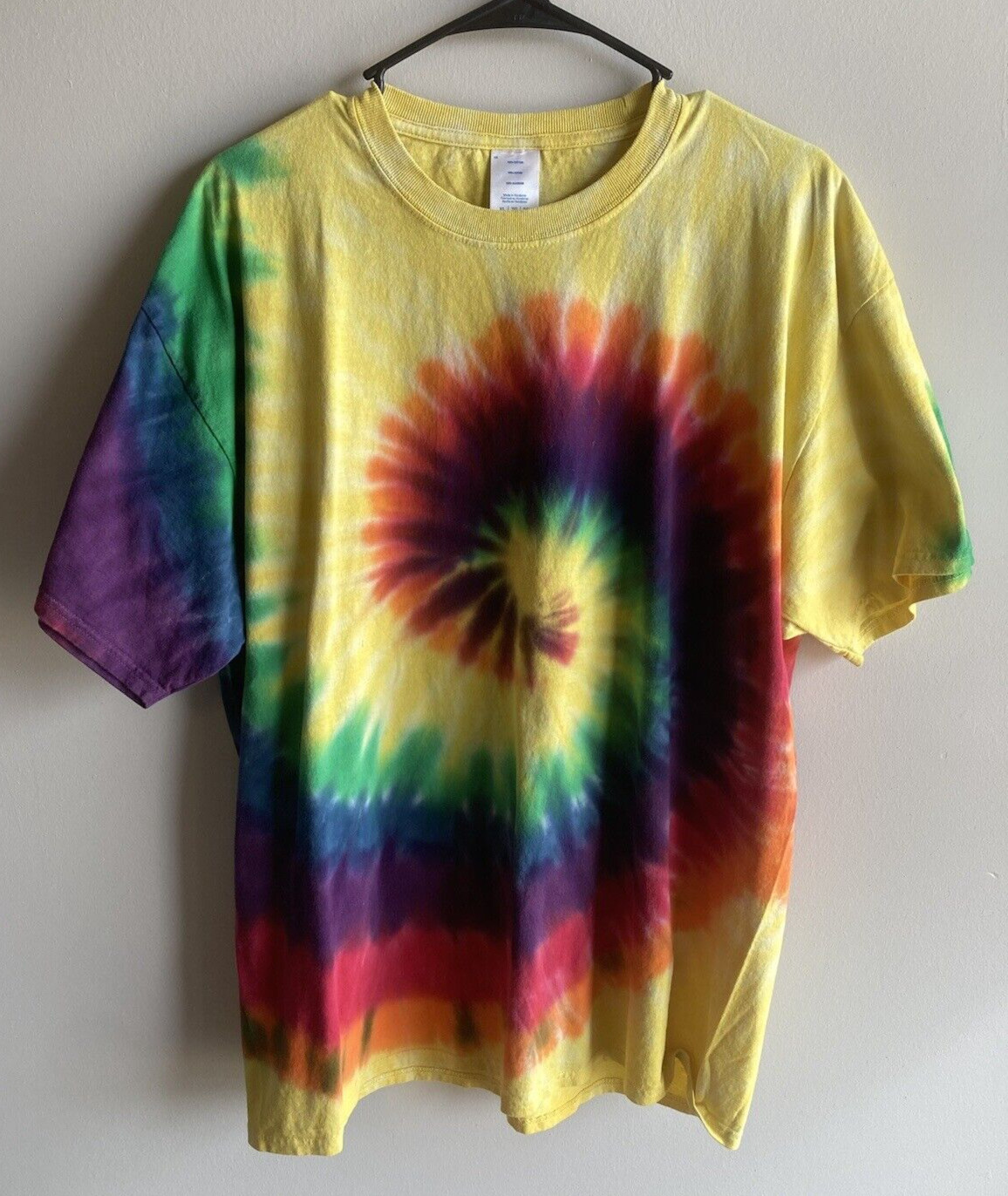 Men’s Tie Dye T-Shirt, XL, 100% Heavyweight Preshrunk Cotton, Free Shipping!