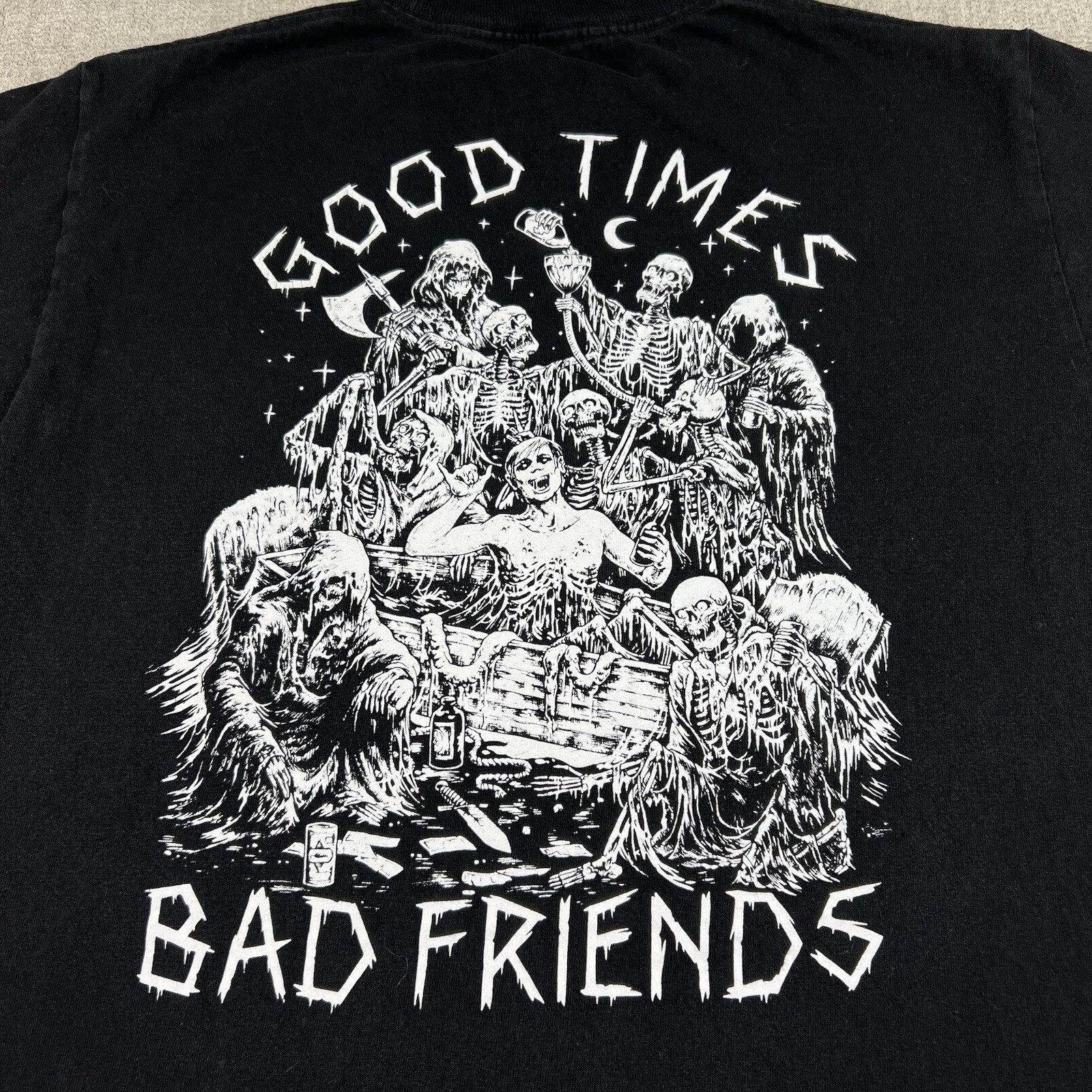 Good Times Bad Friends Mens Medium Black T-shirt Lurking Class x Sketchy Tank gallery