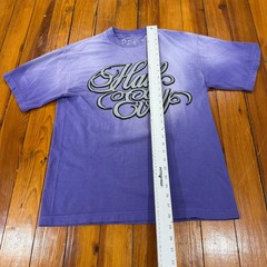 Half Evil Gradient Purple/Silver Short Sleeve Shirt Men’s Size Medium