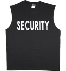 Men’s sleeveless shirt Security design uniform workout muscle tee tank top