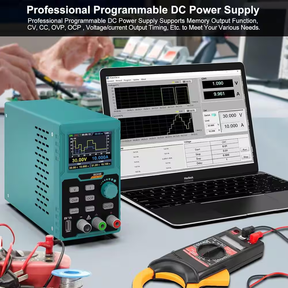 Programmable DC Power Supply (0-30 V 0-10 A) 110V Input High Precision with PC S