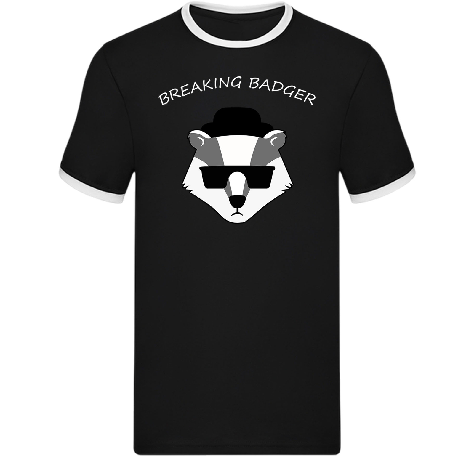 Breaking Badger Ringer T Shirt - Cute Chemistry Parody Tee,Funny Science Ringer gallery