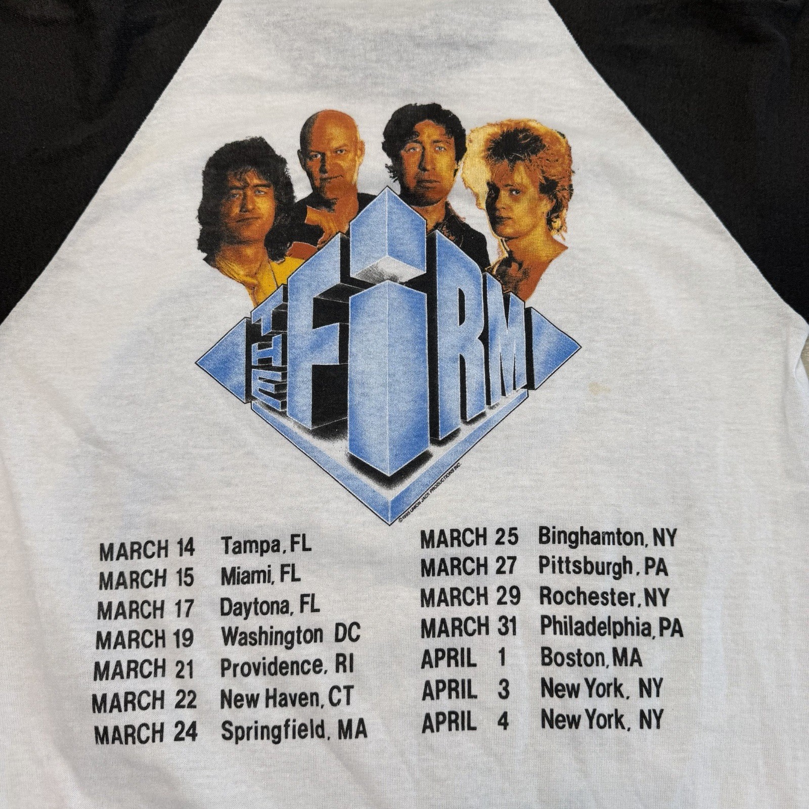 Vintage 80s The Firm Tour Raglan Shirt Jimmy Page Paul Rodgers Band Tee M gallery