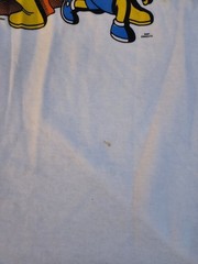 Bartman And Radioactive Man• *SLIGHT STAIN* WhIte T-Shirt/ Bart & Homer• XL