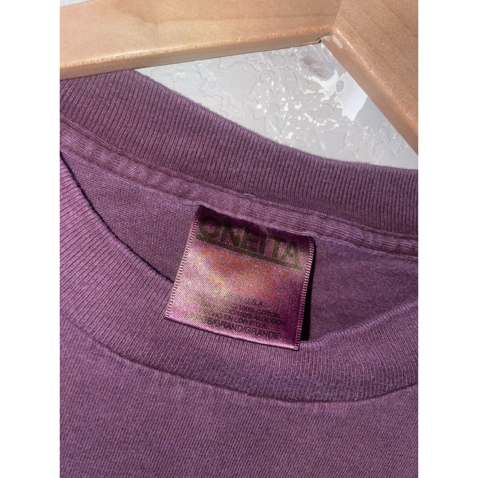 Vintage Las Vegas Native Shirt American Beaded Twigs Purple Tee 90s VTG Large gallery