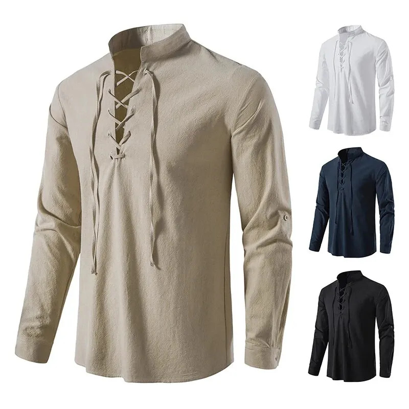 King Billion Men's Shirts Casual Men Cotton Linen Long Sleeve T-shirt Spring Aut gallery
