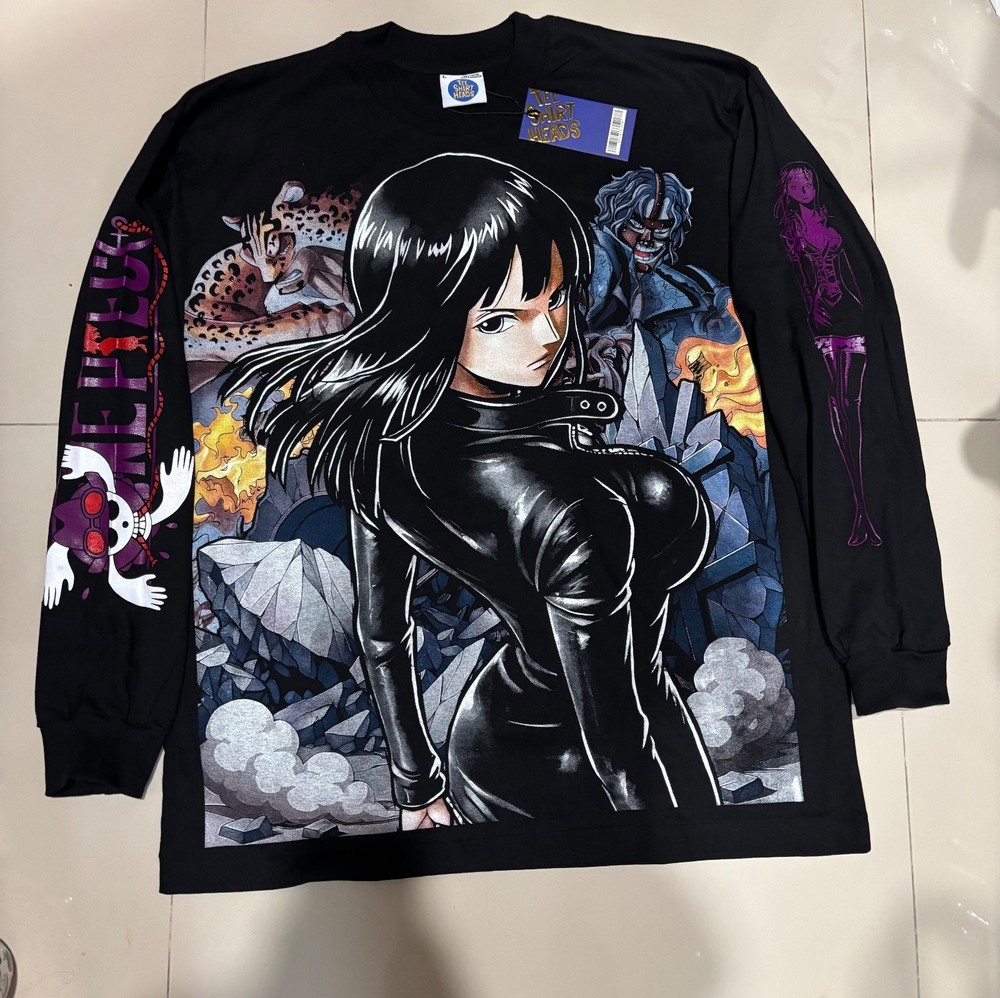 One Piece Nico Robin Bootleg Long Sleeve Shirt Anime Streetwear Graphic Tee