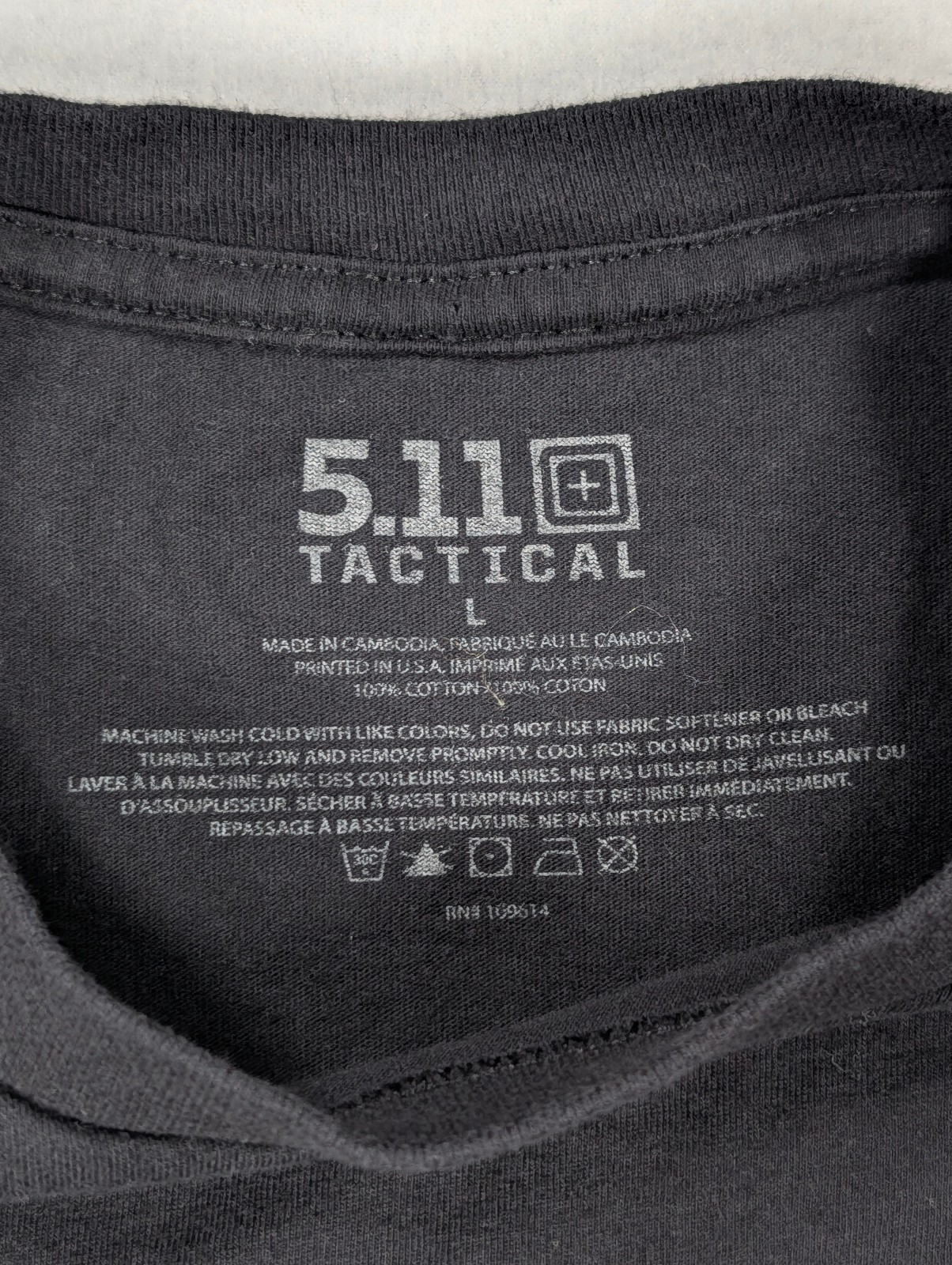 5.11 Tactical T Shirt Mens Large Black Graphic Short Sleeve 100% Cotton gallery