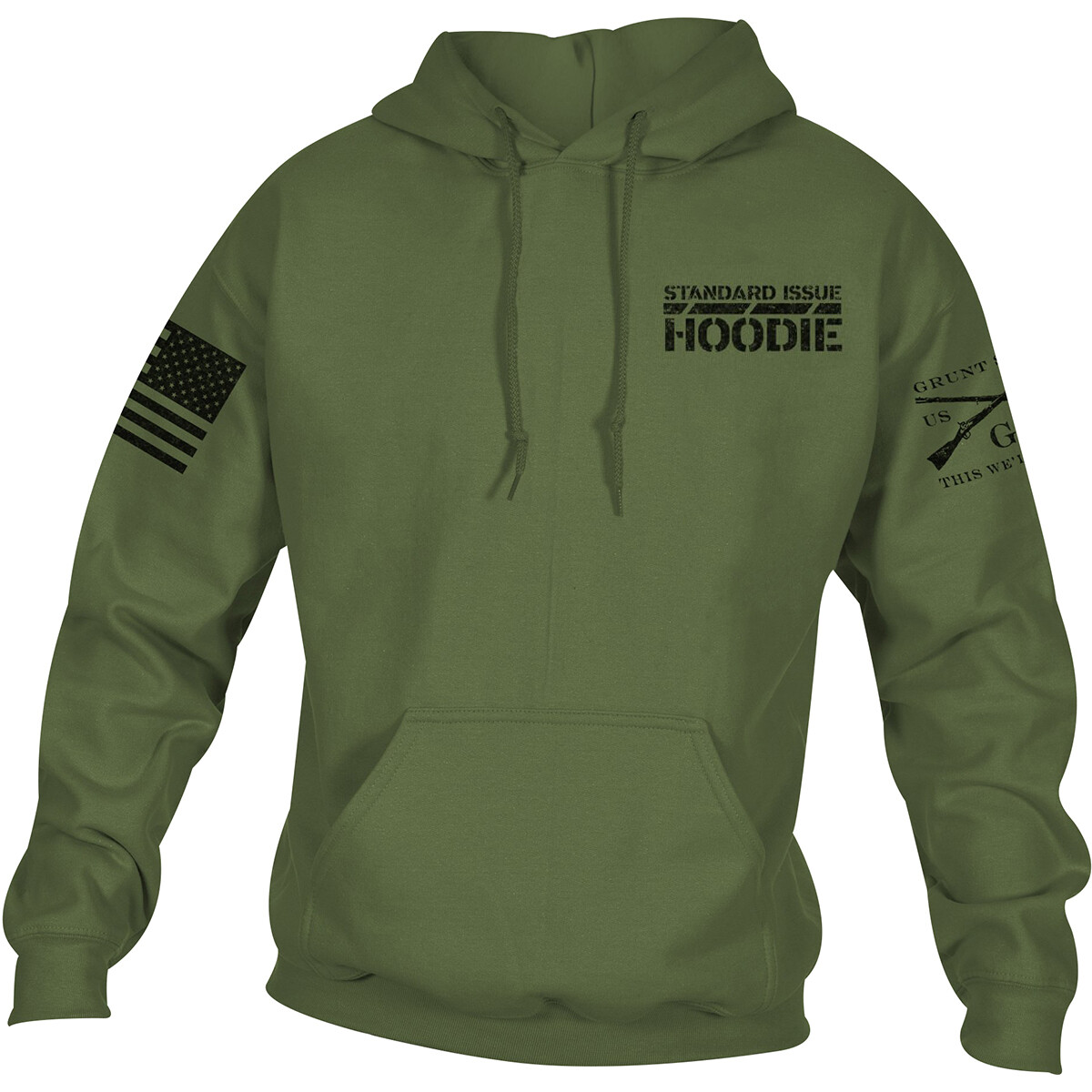 Grunt Style This Is My Hoodie Pullover Hoodie - Military Green gallery