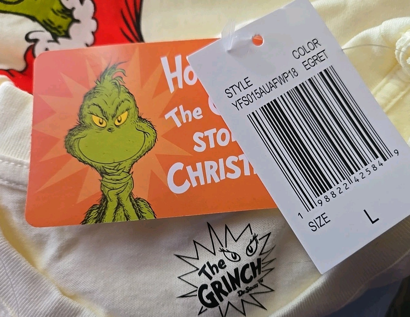 Merry Grinchmas Shirt L Large White How the Grinch Stole Christmas Shirt New gallery