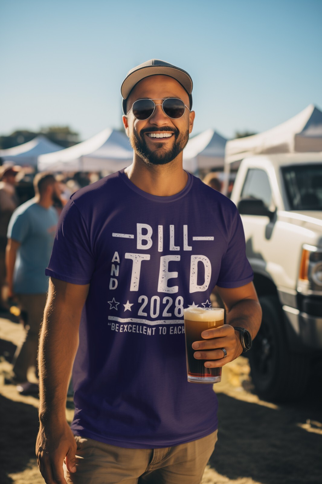 Bill and Ted 2028 Election - funny comedy movie Xs-5x Unisex Soft Tshirt gallery
