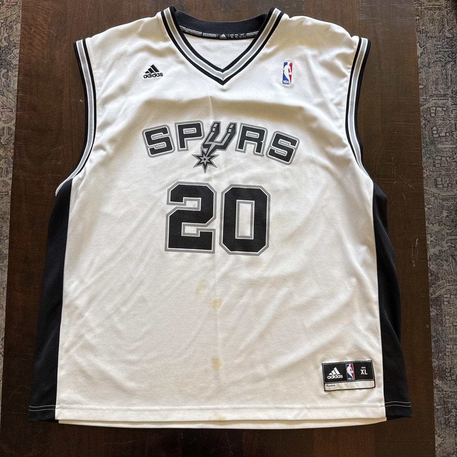 Adidas NBA San Antonio Spurs Manu Ginobili Jersey Size Mens XL SEE PICS