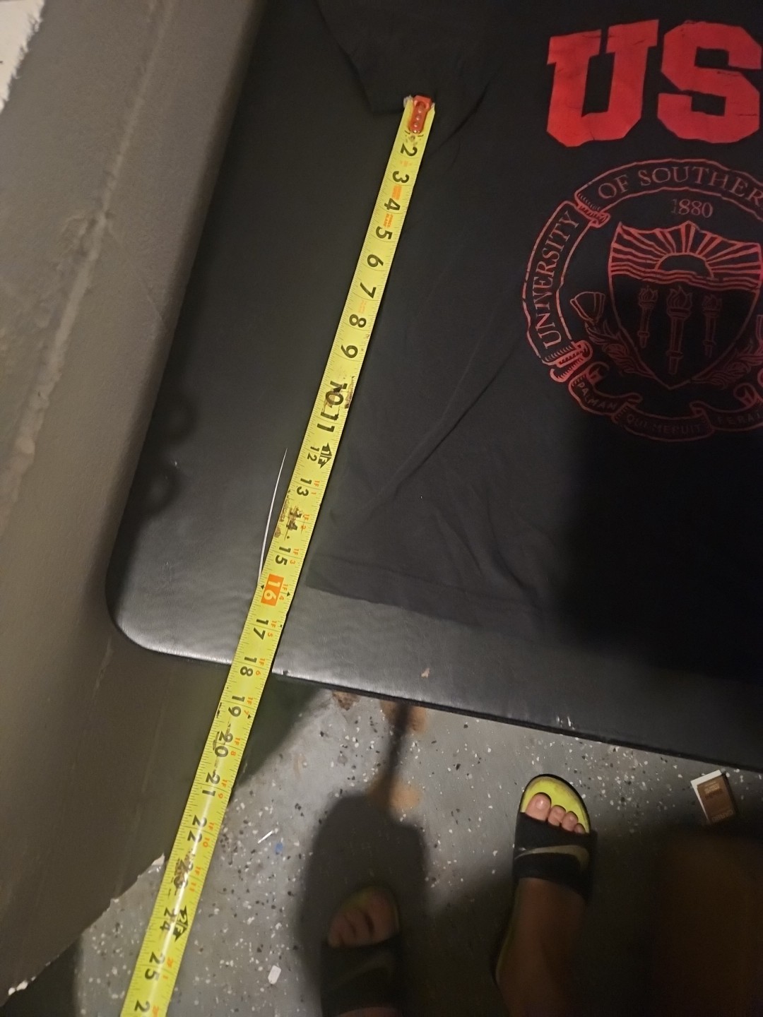 U.S.C. Black Tee W/Logo On Front In Red Size Medium see description please . gallery