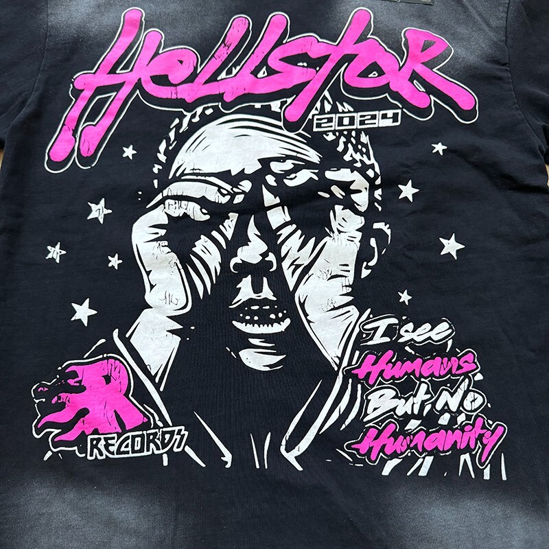 NEW Hell Beauty Star Trendy High Street Cotton Short sleeved T-shirt Black gallery