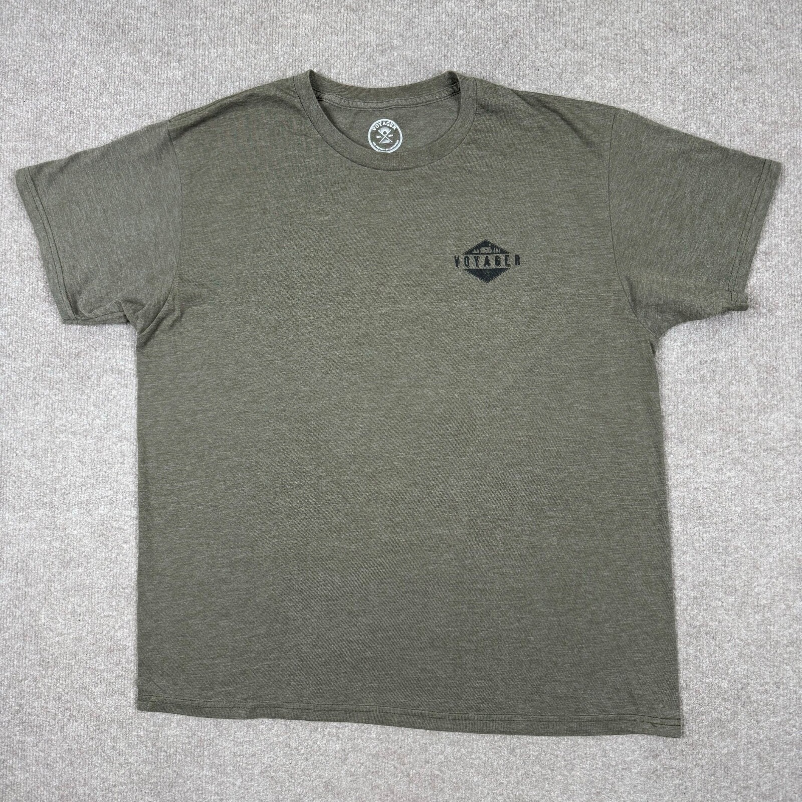 Voyager Men's Shirt Green XL Short Sleeve Logo Emblem Lightweight Casual Adults gallery