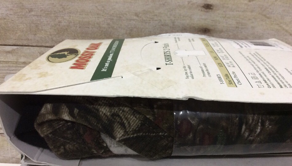 MOSSY OAK 2-PACK T SHIRT 1 CAMO 1 BLACK SIZE Small CHEST 34-36 NEW IN PACKAGE gallery