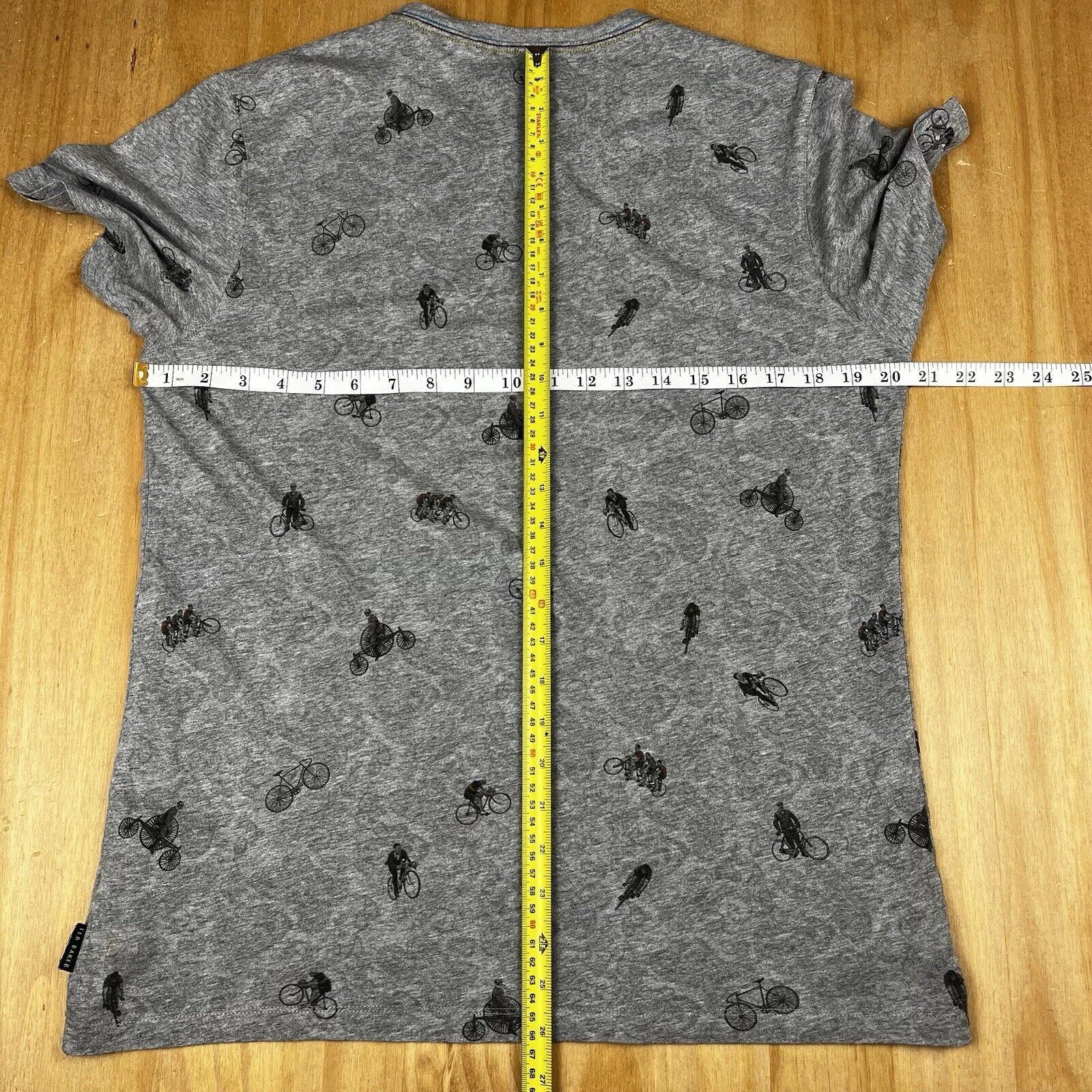 Ted Baker T-Shirt Men's 3 Grey Bicycle Short Sleeve Crew Neck Trendy Pullover gallery