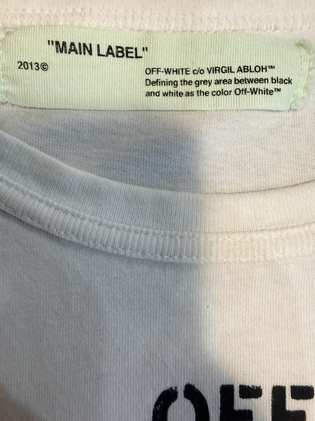 Off-White T-Shirt Tee Spray Diagonal Lines Men’s Size S Mirror 2013 Long Sleeve gallery