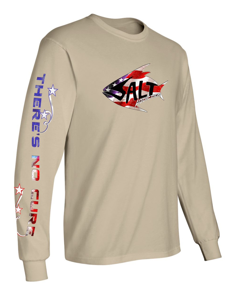 Salt Addiction Patriotic Flag Logo T Shirt Fishing Long Sleeve Cotton gallery