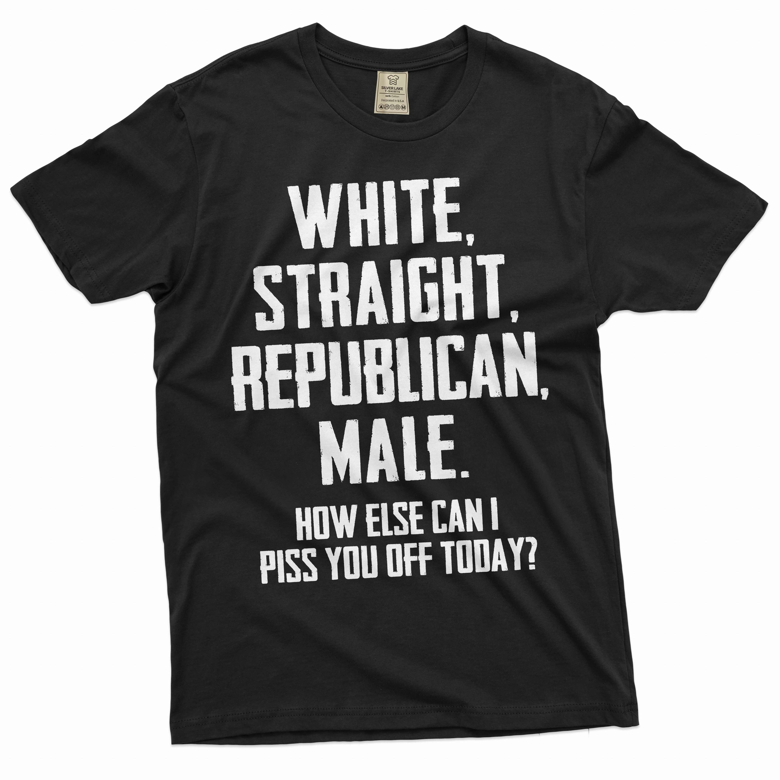 Men's Funny Shirt White Straight Republican Male Shirt Funny USA Patriotic Shirt gallery