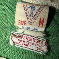 Vintage 50s General Athletic Products Mens Medium Blank Green T-Shirt USA